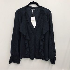 NWOT Zara TRF Clip Dot Blouse